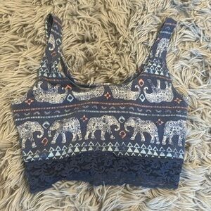 Lace Elephant Tan top